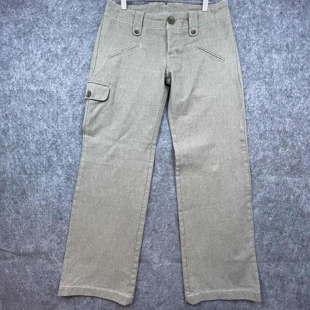James Perse Pants Womens 27 Tan Tweed Twill‎ Straight Cargo Career Corpcore Boss